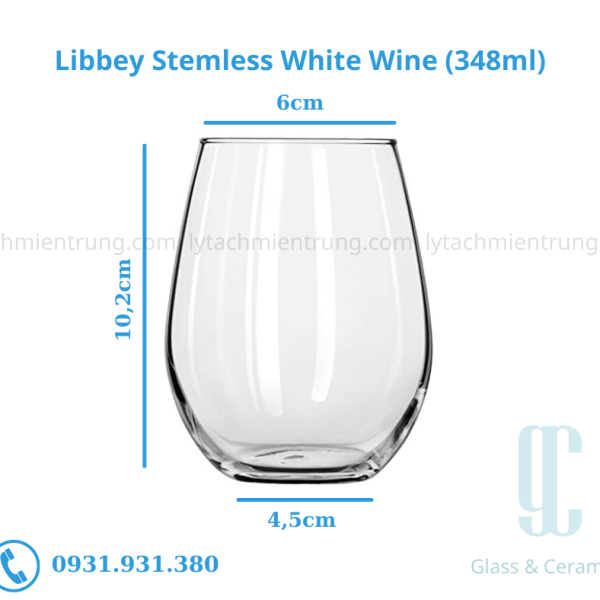 Ly thủy tinh Libbey Stemless White Wine (347ml)